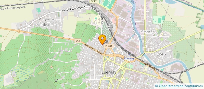 localisation de l'entreprise SACE (SERVICE D'ANESTHESIE CLINIQUE D'EPERNAY) à EPERNAY
