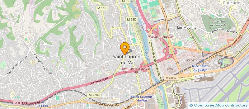 localisation de l'entreprise SACE7073 à SAINT-LAURENT-DU-VAR