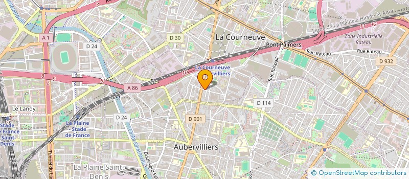 localisation de l'entreprise SACELIA à LA COURNEUVE