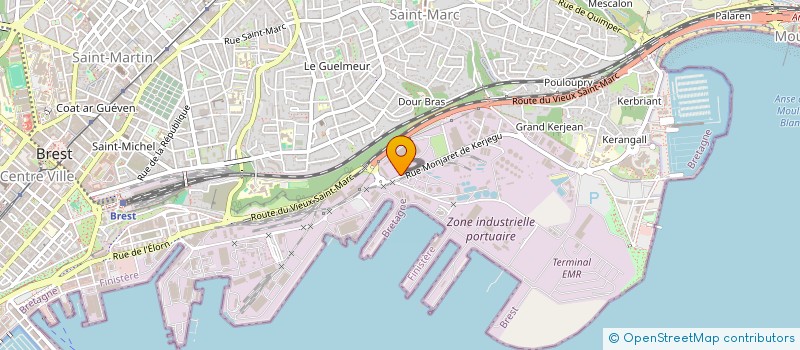 localisation de l'entreprise SACENOR  BREST