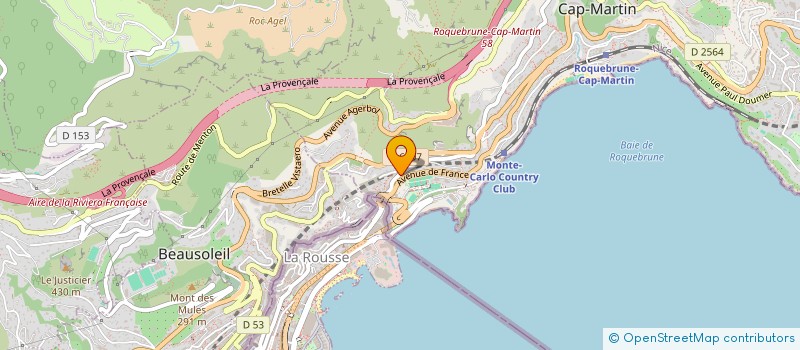 localisation de l'entreprise SACHA FRANCE à ROQUEBRUNE-CAP-MARTIN