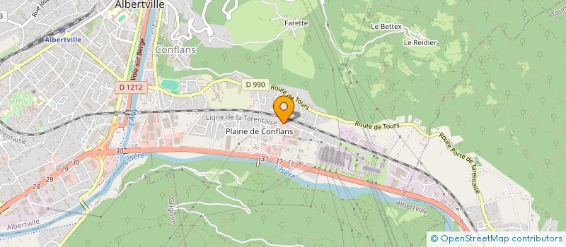 localisation de l'entreprise SACI  ALBERTVILLE