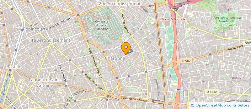 localisation de l'entreprise SACIA à PARIS
