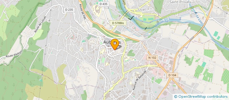 localisation de l'entreprise SACICAP VIVARAIS à AUBENAS