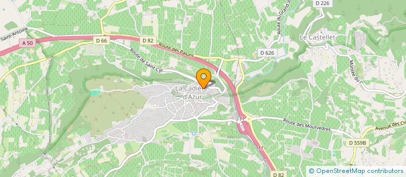 localisation de l'entreprise SACJ à LA CADIERE D AZUR