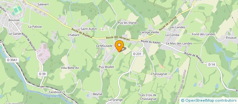 localisation de l'entreprise SACLED  SAINT-LEONARD-DE-NOBLAT