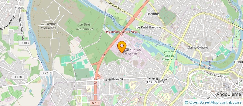 localisation de l'entreprise SACLIM 16 à ANGOULEME