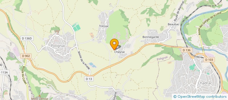 localisation de l'entreprise SACMA  POLIGNAC