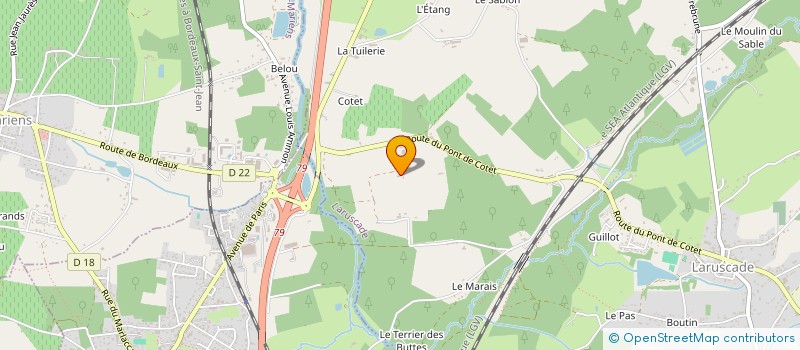 localisation de l'entreprise SACO  LARUSCADE