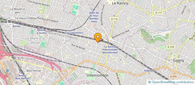 localisation de l'entreprise SACOMOD à VILLEMOMBLE