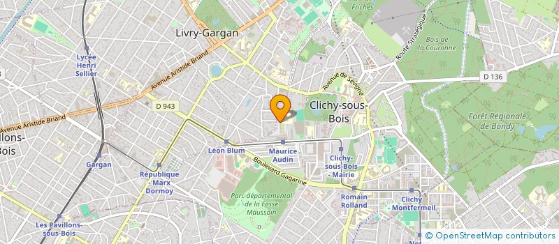 localisation de l'entreprise SACRE COEUR à CLICHY-SOUS-BOIS