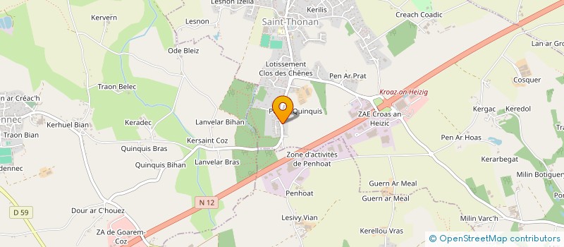 localisation de l'entreprise SACREES BAROUD'EUZ  SAINT-THONAN