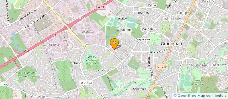 localisation de l'entreprise SACY SERVICES à GRADIGNAN