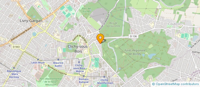 localisation de l'entreprise SACY TRANSPORT à CLICHY-SOUS-BOIS
