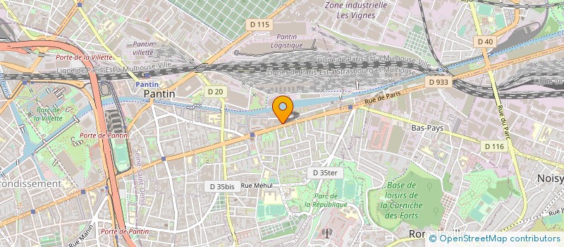 localisation de l'entreprise SADA à PANTIN