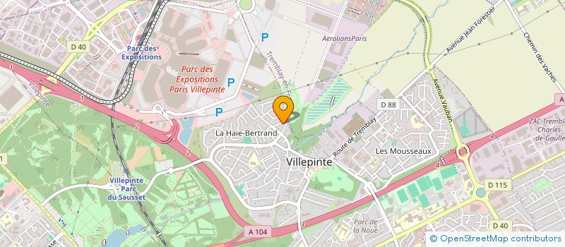 localisation de l'entreprise SADAR à VILLEPINTE