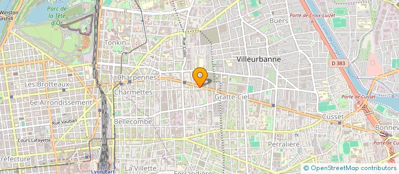 localisation de l'entreprise SADED LYON  VILLEURBANNE