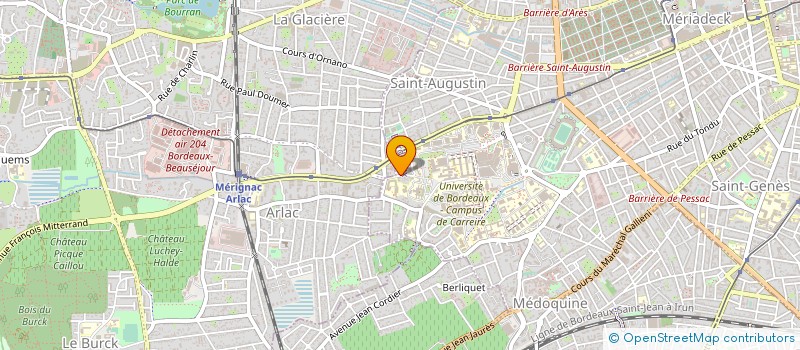 localisation de l'entreprise SADEX à BORDEAUX