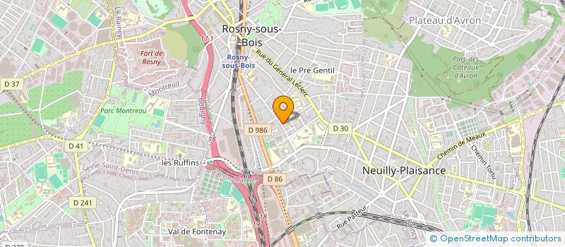 localisation de l'entreprise SADIBAT à ROSNY-SOUS-BOIS