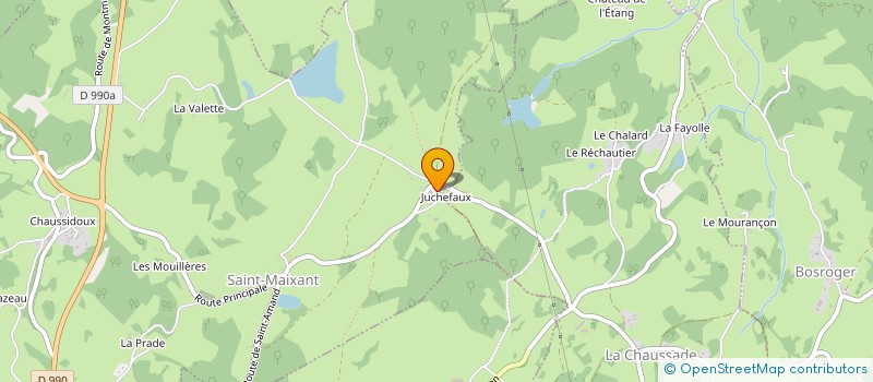localisation de l'entreprise SADINJA à AUBUSSON