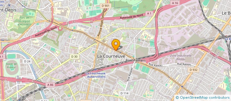 localisation de l'entreprise SADRAC à LA COURNEUVE