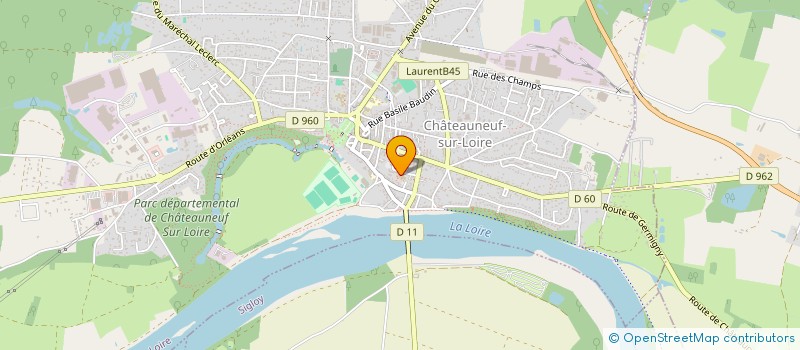 localisation de l'entreprise SADS - AUXI'LIFE 05 à CHATEAUNEUF-SUR-LOIRE