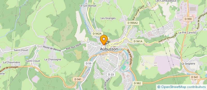 localisation de l'entreprise SAEI NETTOYAGE à AUBUSSON