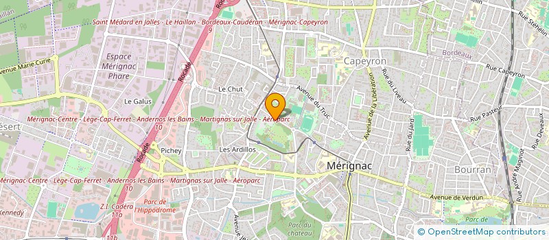 localisation de l'entreprise SAEM SPORT MERIG DEVEL PRATIQ SPORT MECA à MERIGNAC
