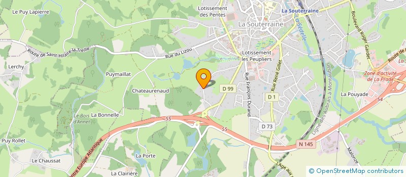 localisation de l'entreprise SAFARI  LA SOUTERRAINE