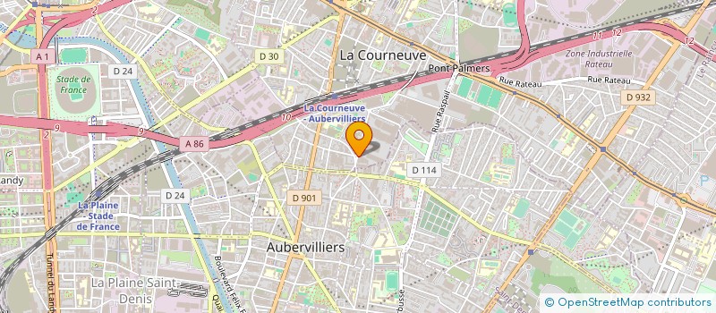 localisation de l'entreprise SAFFA TEXTILES à LA COURNEUVE