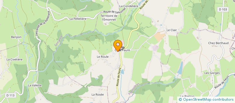 localisation de l'entreprise SAFFIRE à PANISSIERES