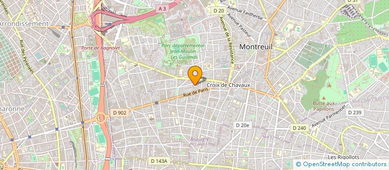 localisation de l'entreprise SAFIR. RENOVATION à MONTREUIL