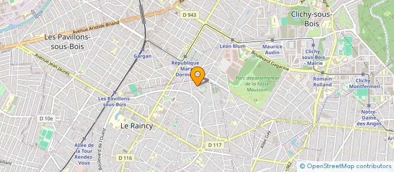 localisation de l'entreprise SAFM PUBLICITE à LE RAINCY