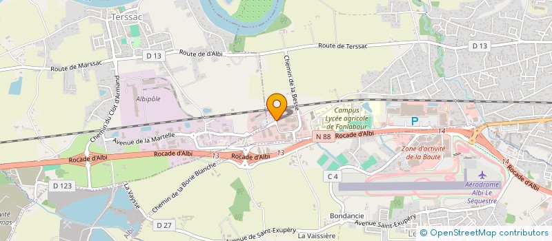 localisation de l'entreprise SAFRA SERVICES  ALBI