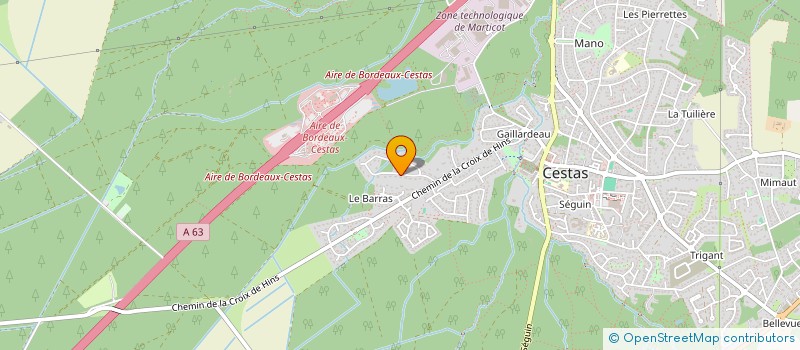 localisation de l'entreprise SAG CESTAS TENNIS DE TABLE à CESTAS