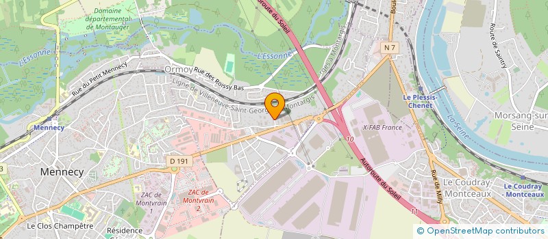 localisation de l'entreprise SAG TAXI  ORMOY