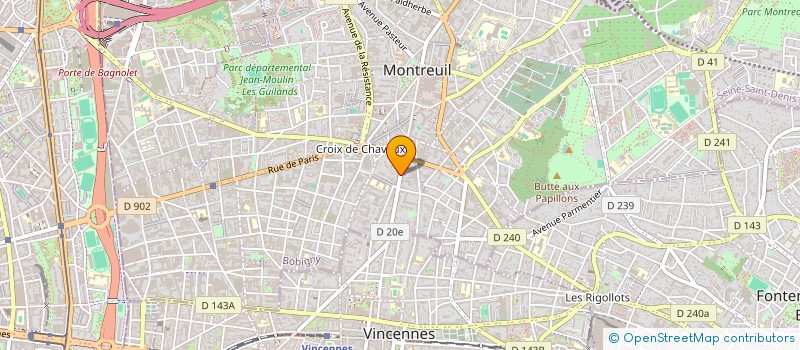 localisation de l'entreprise SAGA à MONTREUIL