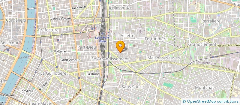 localisation de l'entreprise SAGA COIFFURE SARL  LYON