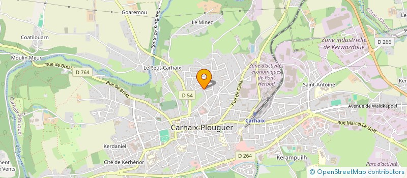 localisation de l'entreprise SAGA EMPLOI  CARHAIX-PLOUGUER