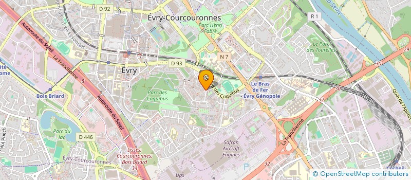 localisation de l'entreprise SAGA IMMOBILIER à EVRY-COURCOURONNES