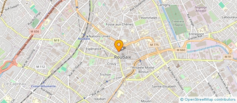 localisation de l'entreprise SAGA MARKETING NORD à ROUBAIX