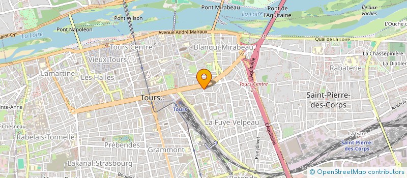 localisation de l'entreprise SAGA PRODUCTION SARL à TOURS