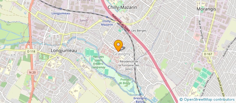 localisation de l'entreprise SAGE  ARPAJON