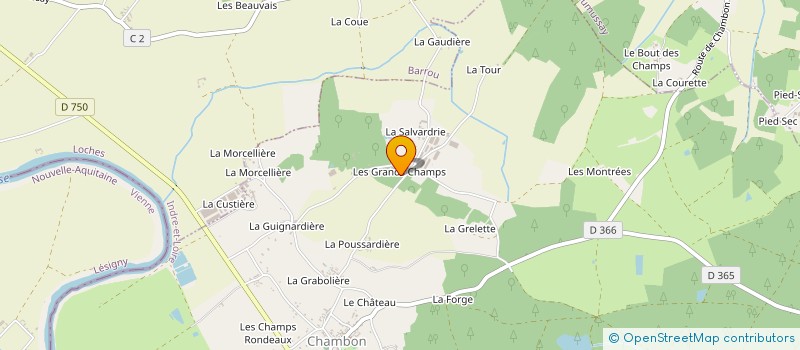 localisation de l'entreprise SAGE DS37 à CHAMBON