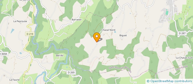 localisation de l'entreprise SAGE ELAN  SAINT-ROMAIN-DE-LERPS