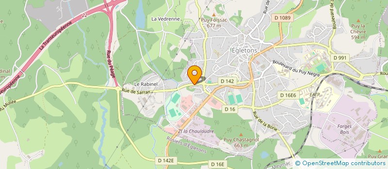 localisation de l'entreprise SAGEC IMPRIMERIE à EGLETONS