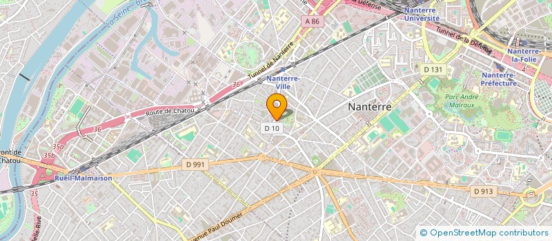 localisation de l'entreprise SAGECA à NANTERRE