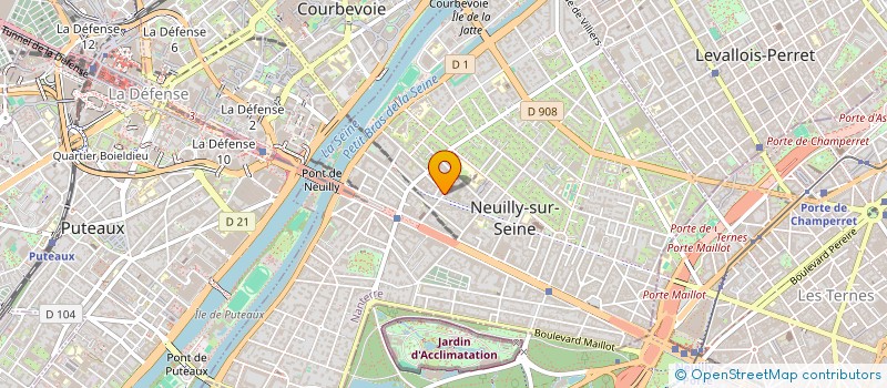 localisation de l'entreprise SAGEFO (SOC D'AIDE GEST EXPLOIT FOREST) à NEUILLY-SUR-SEINE