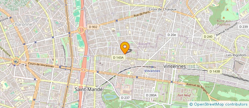 localisation de l'entreprise SAGERET ANNUAIRE DU BTP à MONTREUIL