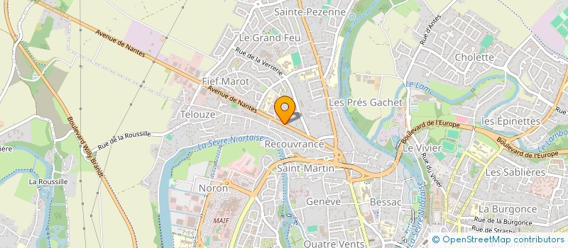 localisation de l'entreprise SAGES-FEMMES DU 58 à NIORT
